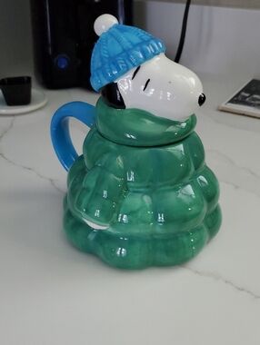 Snoopy Puffer Jacket Coffee Mug With Lid